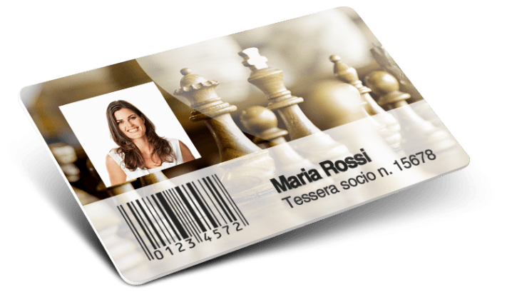 Cards con codice a barre + Numerazione + Nomi e cognomi + Foto