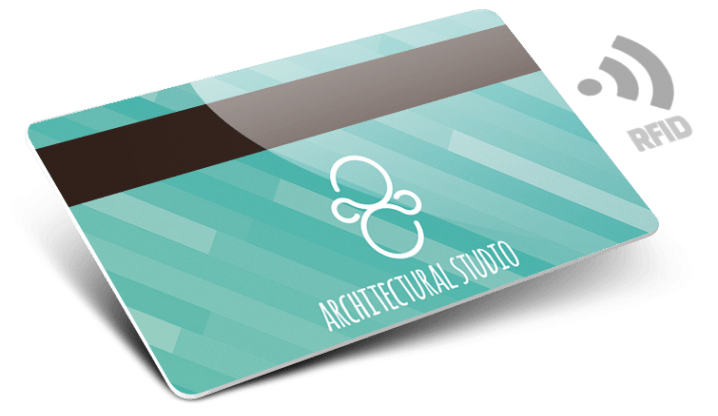 Card plastica con RFID con Banda Magnetica