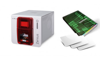 Stampante Evolis Zenius + Cardpresso XXS + 100 tessere neutre