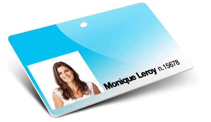 Cartes plastiques avec Numérotation + Noms + Photos + Trou