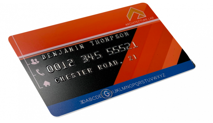 Cartes en PVC avec Numérotation + Gaufrage