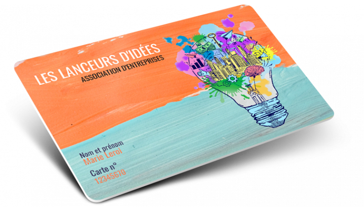 Cartes plastiques avec Numérotation + Nom et Prénoms