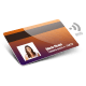 RFID avec bande magnétique + numérotation + noms et prénoms + photo