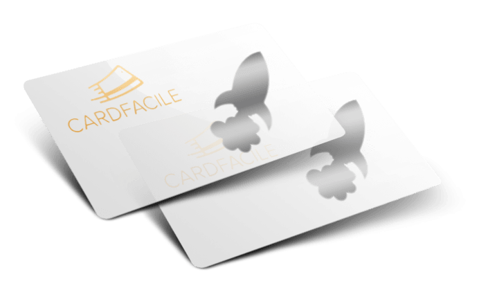 Impression de Carte transparente + Thermographie or ou argent
